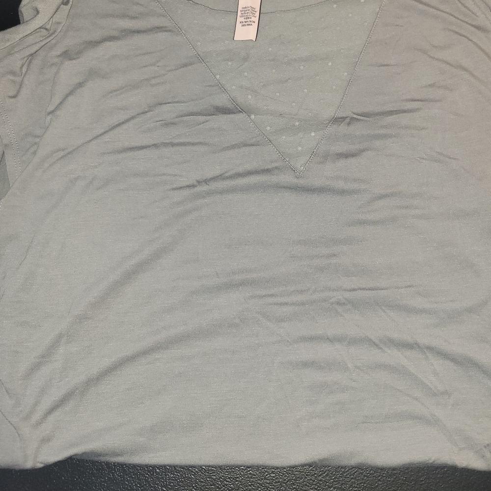 Women's Gray V-Neck Top